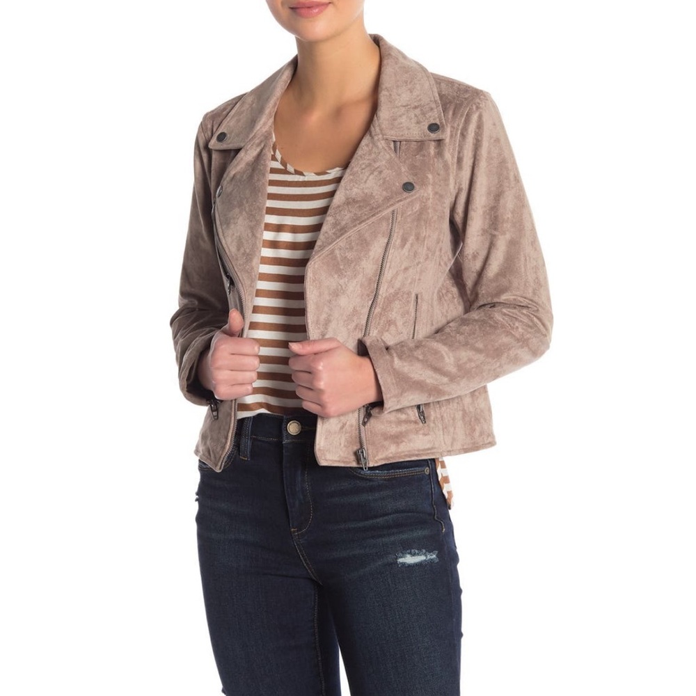 Blank NYC Faux Suede Moto Jacket
